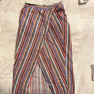 Multicolored striped madewell skirt
